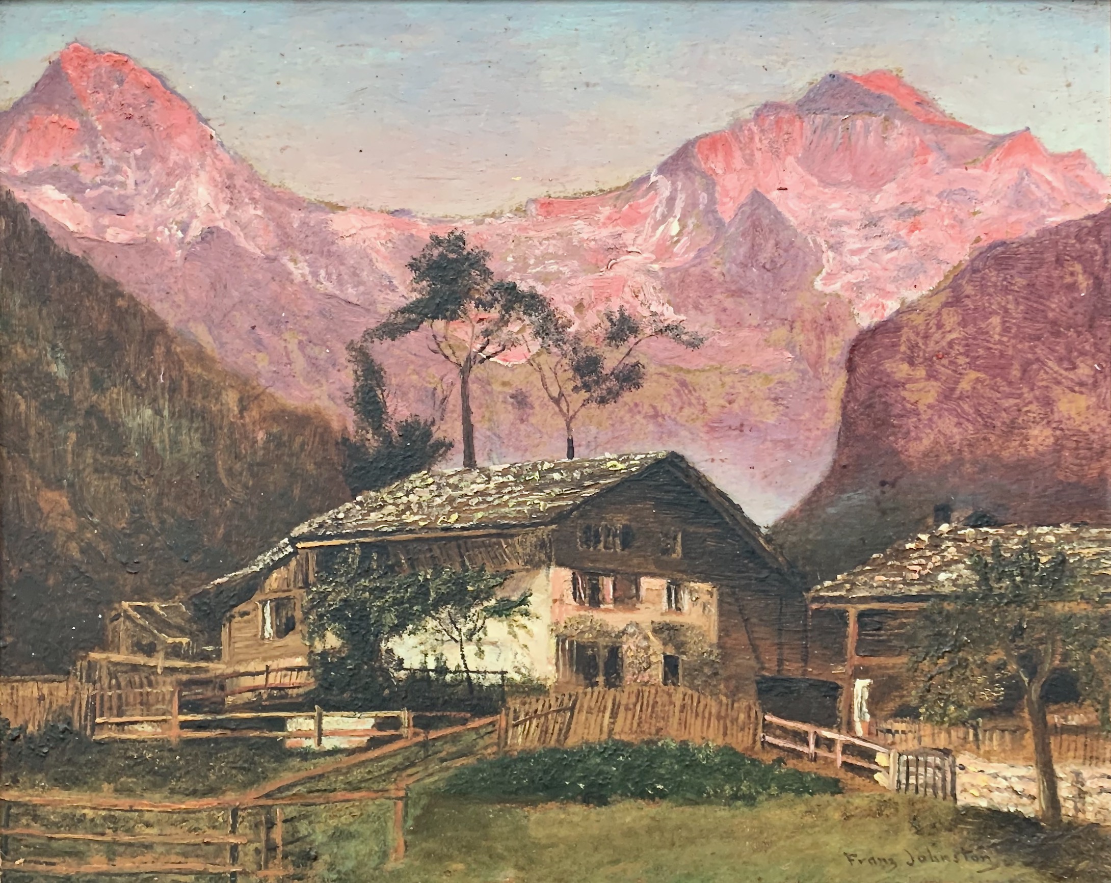 Mountain Farmhouse by Frank (Franz) Johnston